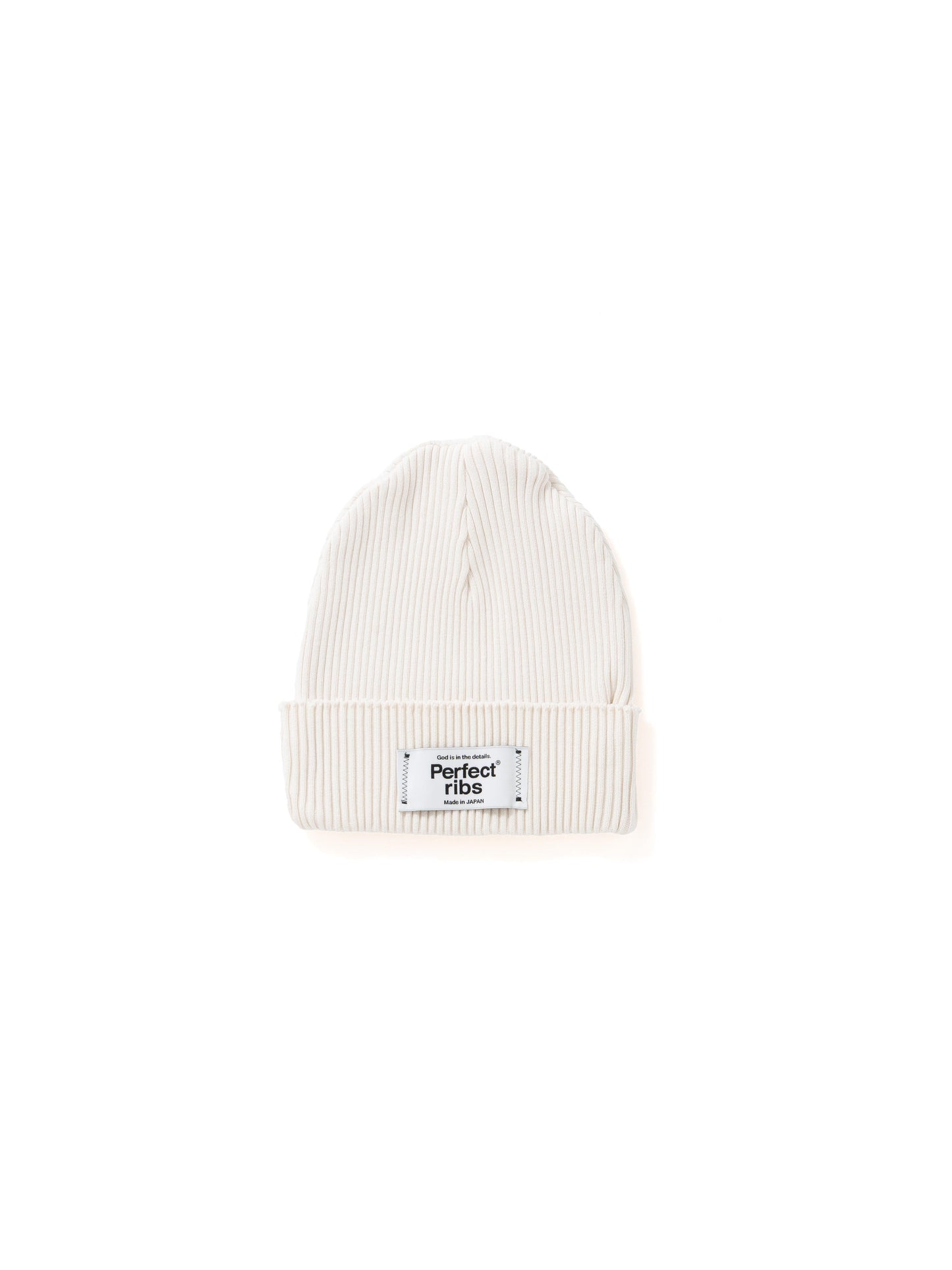 【Perfect ribs® - パーフェクトリブス】Rib Beanie Cap / Ivory(ニット帽/アイボリー)