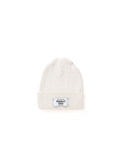 【Perfect ribs® - パーフェクトリブス】Rib Beanie Cap / Ivory(ニット帽/アイボリー)