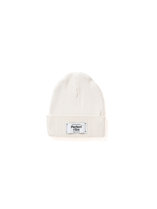 【Perfect ribs® - パーフェクトリブス】Rib Beanie Cap / Ivory(ニット帽/アイボリー)