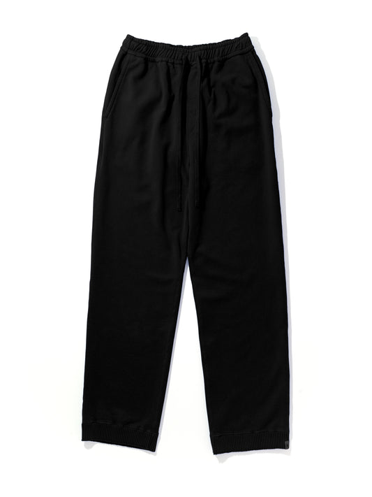 【Perfect ribs® - パーフェクトリブス】Straight Wide Pants (スウェットパンツ/ブラック)