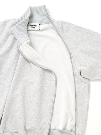 【Perfect ribs® - パーフェクトリブス】Zip Turtle Neck Sweat Shirt / HEATHER GRAY(タートルネックスウェットシャツ/ヘザーグレー)