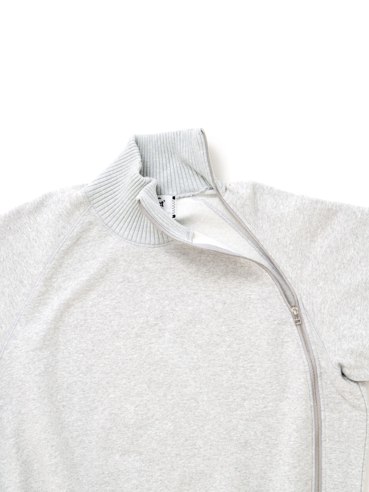 【Perfect ribs® - パーフェクトリブス】Zip Turtle Neck Sweat Shirt / HEATHER GRAY(タートルネックスウェットシャツ/ヘザーグレー)
