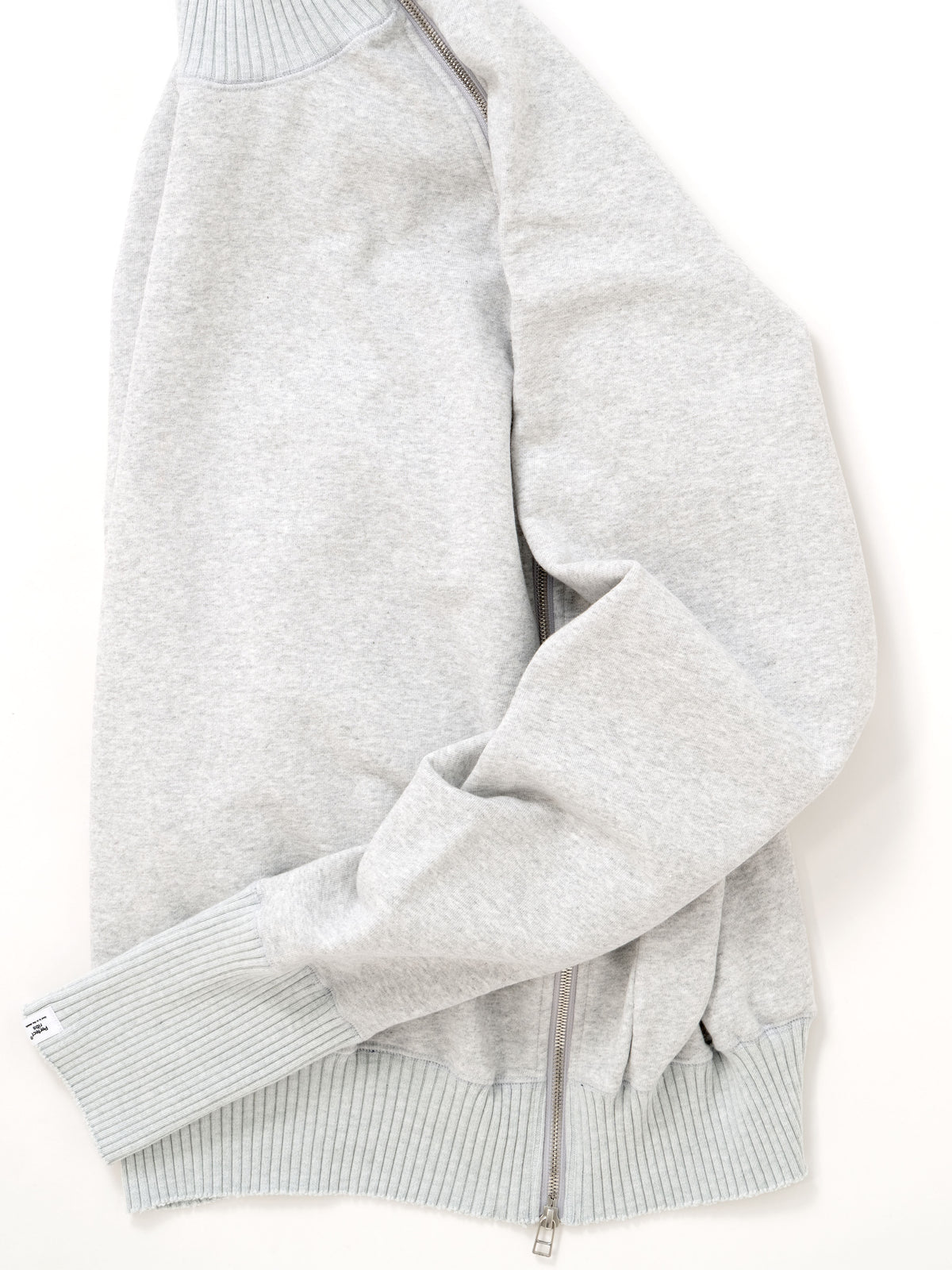 【Perfect ribs® - パーフェクトリブス】Zip Turtle Neck Sweat Shirt / HEATHER GRAY(タートルネックスウェットシャツ/ヘザーグレー)