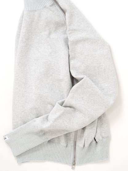 【Perfect ribs® - パーフェクトリブス】Zip Turtle Neck Sweat Shirt / HEATHER GRAY(タートルネックスウェットシャツ/ヘザーグレー)
