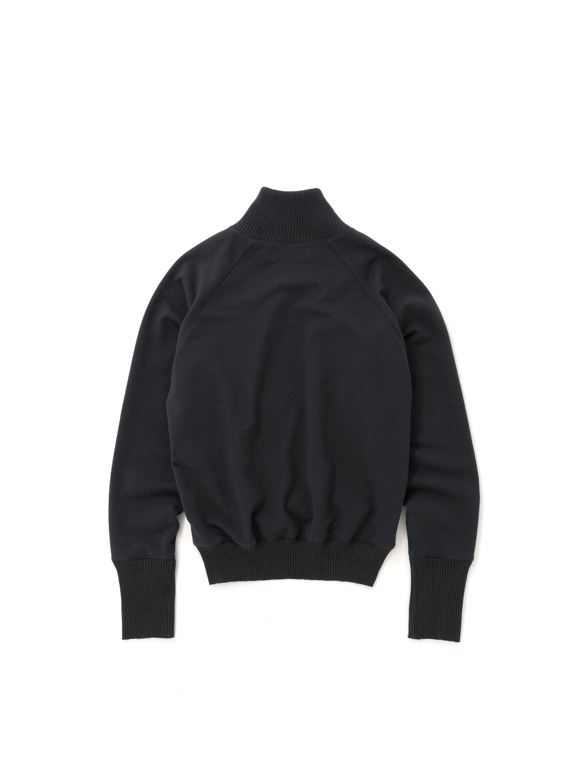 【Perfect ribs® - パーフェクトリブス】Zip Turtle Neck Sweat Shirt / BLACK(タートルネックスウェットシャツ/ブラック)