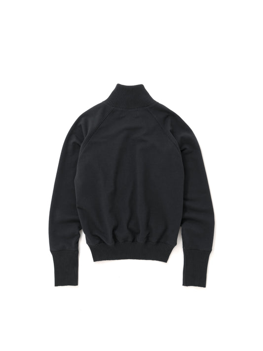 【Perfect ribs® - パーフェクトリブス】Zip Turtle Neck Sweat Shirt / BLACK(タートルネックスウェットシャツ/ブラック)
