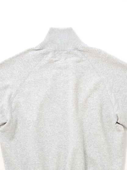 【Perfect ribs® - パーフェクトリブス】Zip Turtle Neck Sweat Shirt / HEATHER GRAY(タートルネックスウェットシャツ/ヘザーグレー)