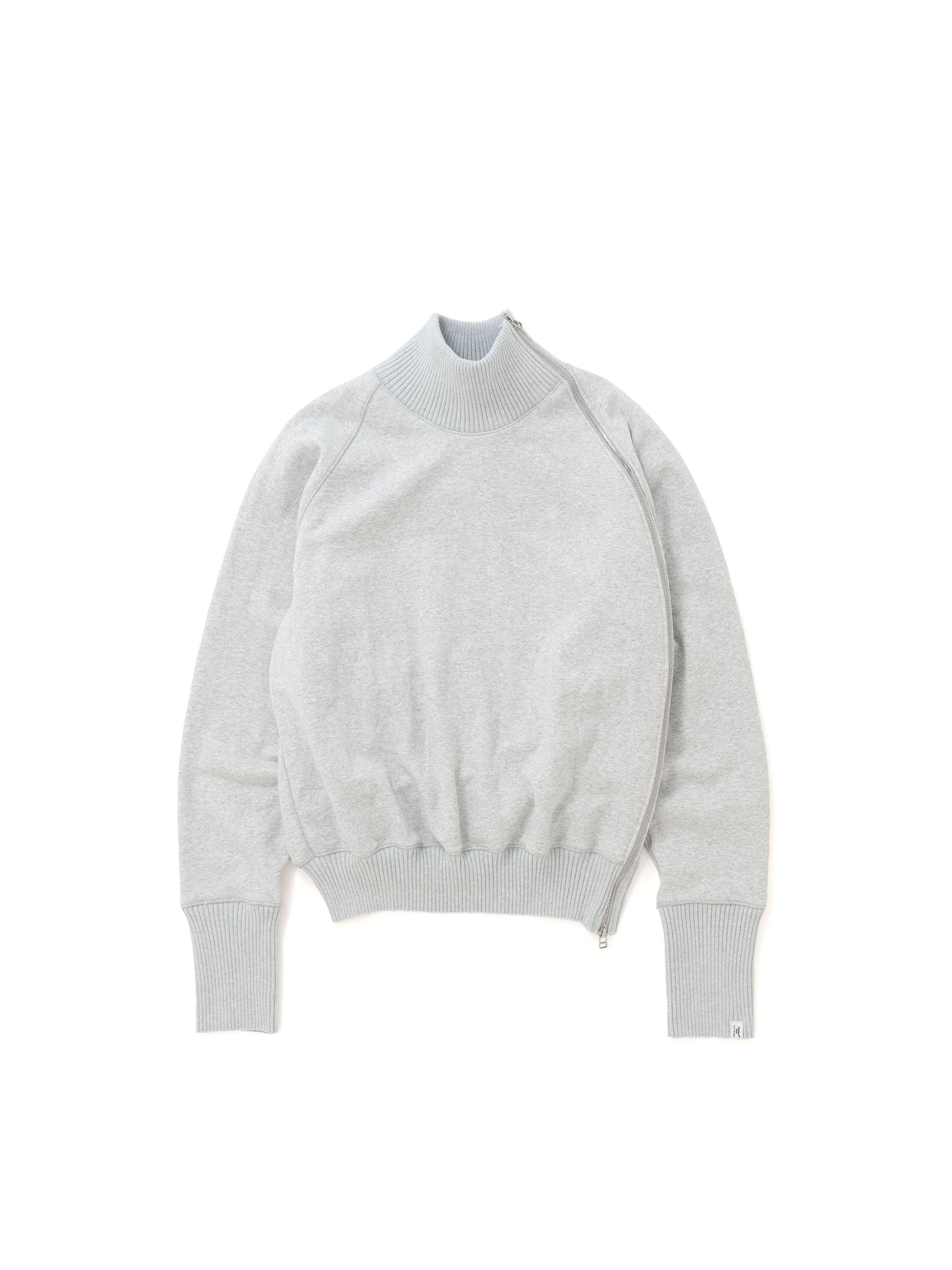 【Perfect ribs® - パーフェクトリブス】Zip Turtle Neck Sweat Shirt / HEATHER GRAY(タートルネックスウェットシャツ/ヘザーグレー)