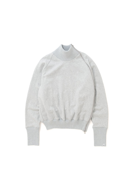 【Perfect ribs® - パーフェクトリブス】Zip Turtle Neck Sweat Shirt / HEATHER GRAY(タートルネックスウェットシャツ/ヘザーグレー)