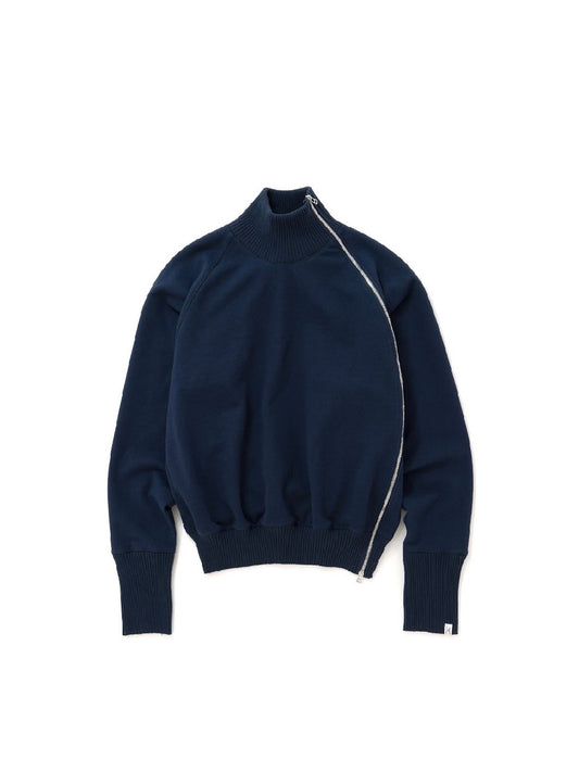【Perfect ribs® - パーフェクトリブス】Zip Turtle Neck Sweat Shirt / Navy(タートルネックスウェットシャツ/ネビー)