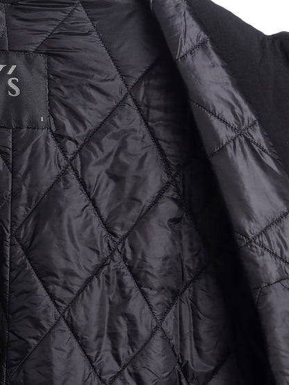 【Y's - ワイズ】NY/ VINTAGE OXFORD HOODIE COAT / BLACK (コート/ブラック)