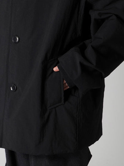 【Y's - ワイズ】NY/ VINTAGE OXFORD HOODIE COAT / BLACK (コート/ブラック)