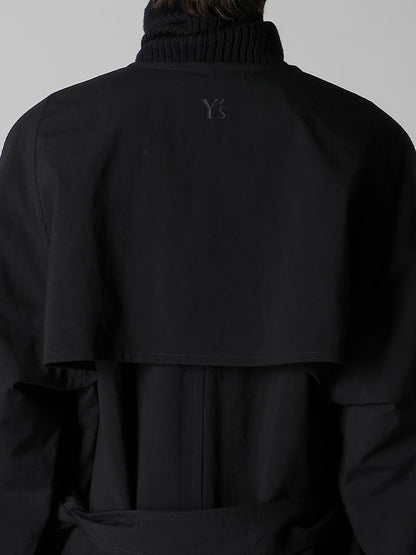 【Y's - ワイズ】NY/ VINTAGE OXFORD TRENCH COAT / BLACK (コート/ブラック)