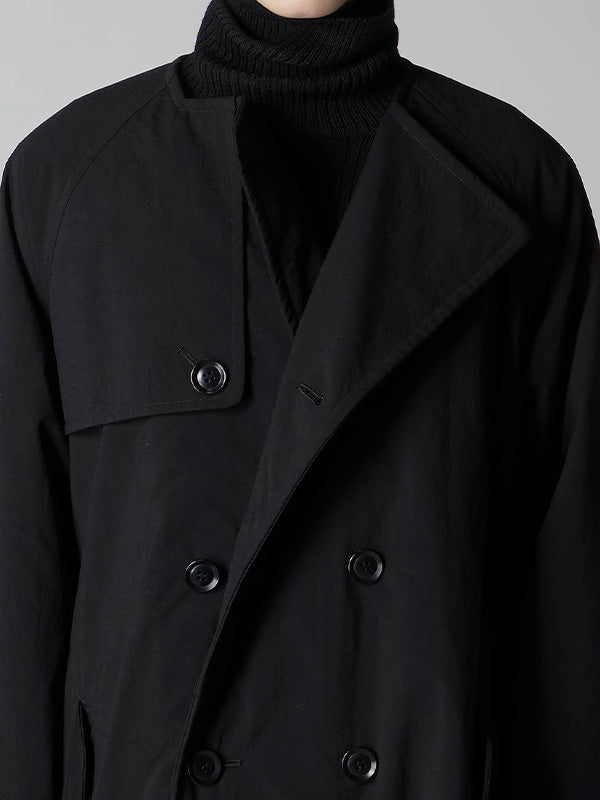 【Y's - ワイズ】NY/ VINTAGE OXFORD TRENCH COAT / BLACK (コート/ブラック)