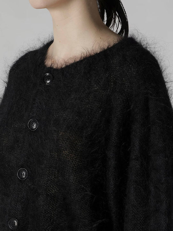 【Y's - ワイズ】COLOR SCHEME MOHAIR CARDIGAN / BLACK (カーディガン/ブラック)