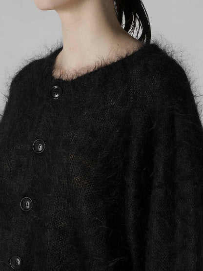 【Y's - ワイズ】COLOR SCHEME MOHAIR CARDIGAN / BLACK (カーディガン/ブラック)