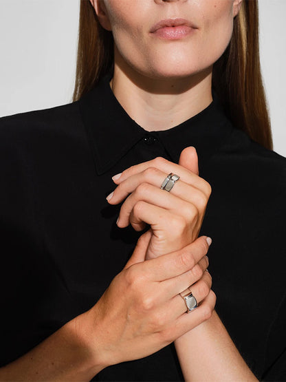 【TOM WOOD - トムウッド】Umi Band Ring Medium(リング/シルバー)