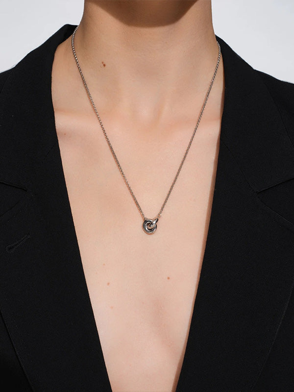 TOM WOOD ラウンドペンダント ネックレス TOM WOOD - トムウッド】Sphere Double Pendant(ネックレス/SILVER