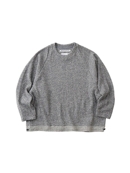 【White Mountaineering - ホワイトマウンテニアリング】MELANGE WIDE RAGLAN PULLOVER / GRAY (ニット/グレー)