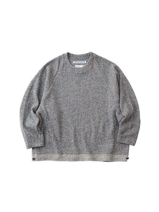【White Mountaineering - ホワイトマウンテニアリング】MELANGE WIDE RAGLAN PULLOVER / GRAY (ニット/グレー)