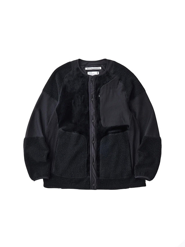 【White Mountaineering - ホワイトマウンテニアリング】PATCHWORK BLOUSON / BLACK (フリースブルゾン/ブラック)