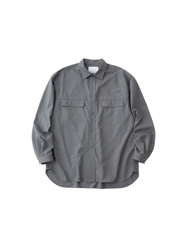 【White Mountaineering - ホワイトマウンテニアリング】MID GUSSET SLEEVE STRETCH SHIRT / GRAY (シャツ/グレー)