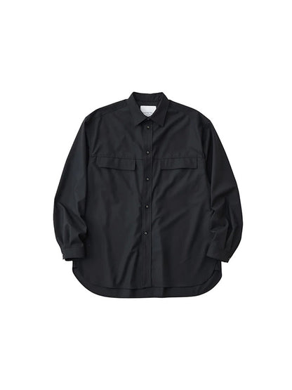 【White Mountaineering - ホワイトマウンテニアリング】MID GUSSET SLEEVE STRETCH SHIRT / BLACK (シャツ/ブラック)