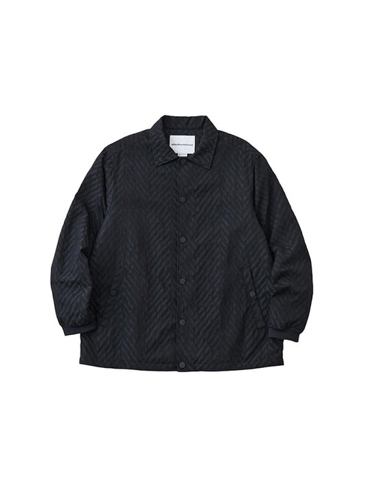 【White Mountaineering - ホワイトマウンテニアリング】WINDSTOPPER HERRINGBONE JACQUARD COACH JACKET / BLACK (ジャケット/ブラック)