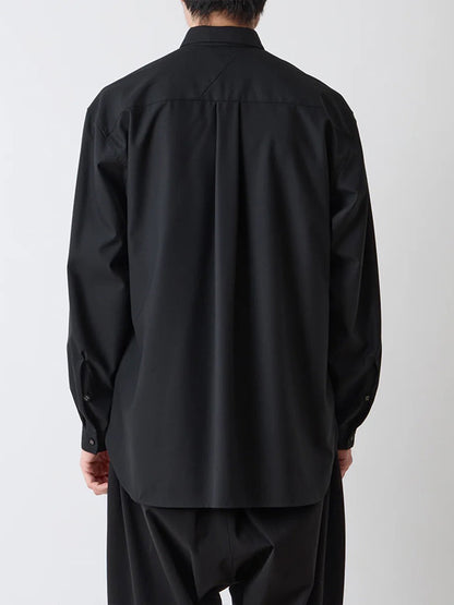 【White Mountaineering - ホワイトマウンテニアリング】MID GUSSET SLEEVE STRETCH SHIRT / BLACK (シャツ/ブラック)