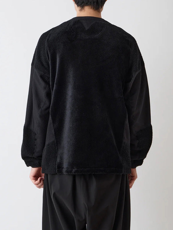 【White Mountaineering - ホワイトマウンテニアリング】PATCHWORK BLOUSON / BLACK (フリースブルゾン/ブラック)