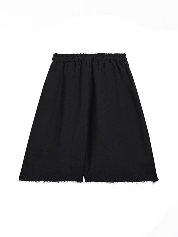 Y-3 -ワイスリー】SPORT UNIFORM RAW CUT 3 STRIPES SHORTS / BLACK