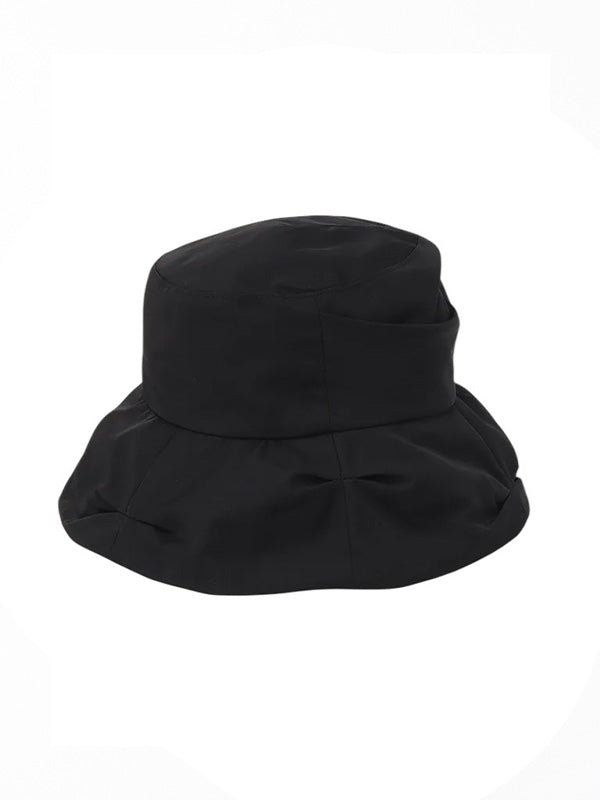 【Y's - ワイズ】POLYESTER TUCKED CASABLANCA / BLACK (ハット/ブラック)