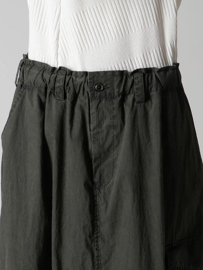 【Y's - ワイズ】C/N PIGMENT COATED FISH TAIL SKIRT  / KHAKI (スカート/カーキ)