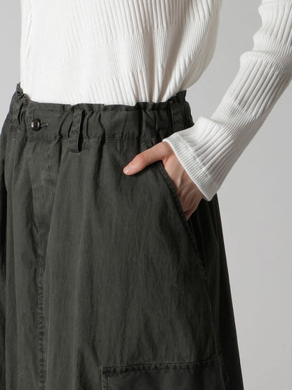 【Y's - ワイズ】C/N PIGMENT COATED FISH TAIL SKIRT  / KHAKI (スカート/カーキ)
