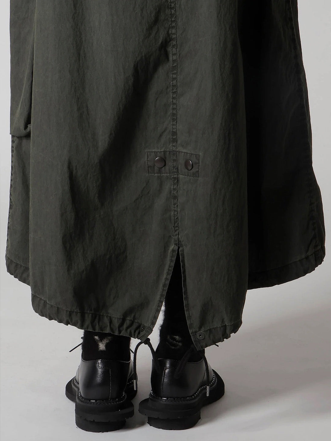 【Y's - ワイズ】C/N PIGMENT COATED FISH TAIL SKIRT  / KHAKI (スカート/カーキ)