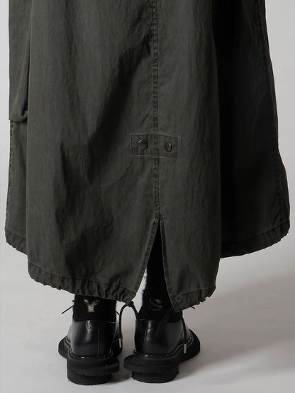 【Y's - ワイズ】C/N PIGMENT COATED FISH TAIL SKIRT  / KHAKI (スカート/カーキ)