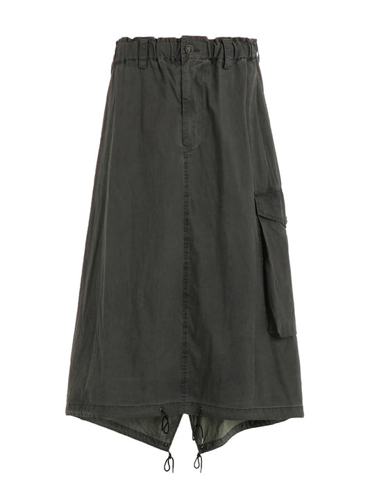 【Y's - ワイズ】C/N PIGMENT COATED FISH TAIL SKIRT  / KHAKI (スカート/カーキ)