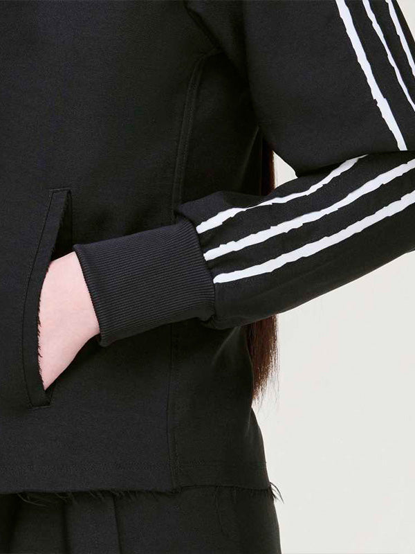 Y-3 -ワイスリー】SPORT UNIFORM RAW CUT 3 STRIPES TRACK TOP / BLACK