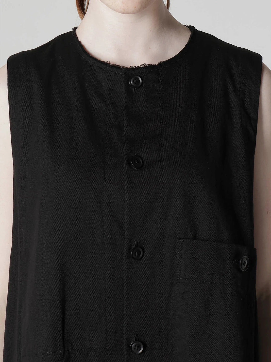 【Y's - ワイズ】[Y's BORN PRODUCT] COTTON TWILL LONG DRESS / BLACK (ドレス/ブラック)