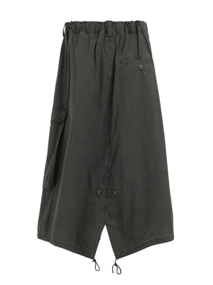 【Y's - ワイズ】C/N PIGMENT COATED FISH TAIL SKIRT  / KHAKI (スカート/カーキ)