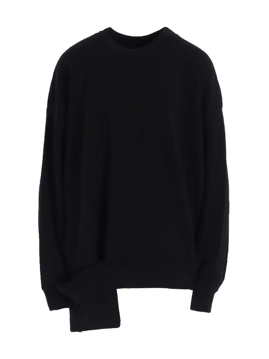 【Y's - ワイズ】SOFT FRENCHTERRY RIGHT POCKET SWEATSHIRT / BLACK (スウェット/ブラック)