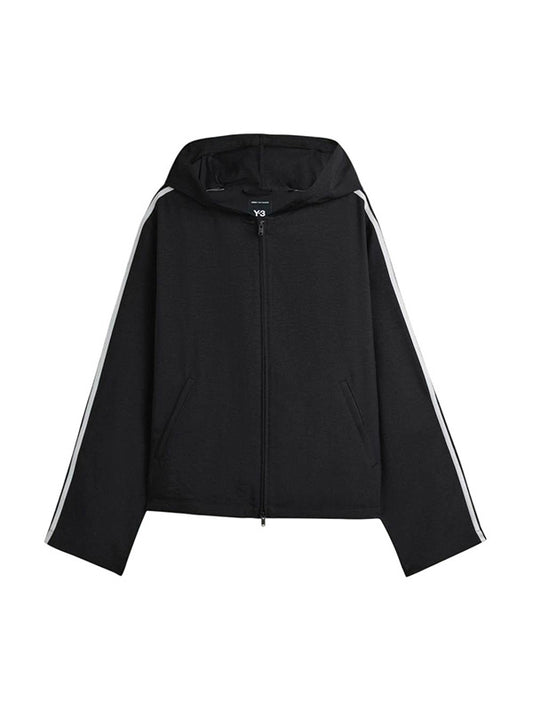 【Y-3 -ワイスリー】HOODED TRACK TOP 3-STRIPES / BLACK(トラックジャケット/ブラック)