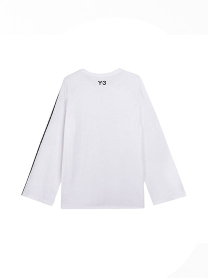 【Y-3 -ワイスリー】Y-3 RAW EDGE 3 STRIPES LONG SLEEVE TEE / WHITE(Tシャツ/ホワイト)