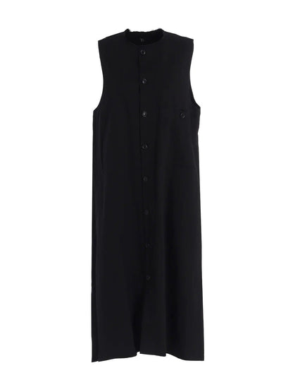 【Y's - ワイズ】[Y's BORN PRODUCT] COTTON TWILL LONG DRESS / BLACK (ドレス/ブラック)