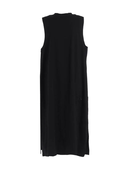 【Y's - ワイズ】[Y's BORN PRODUCT] COTTON TWILL LONG DRESS / BLACK (ドレス/ブラック)