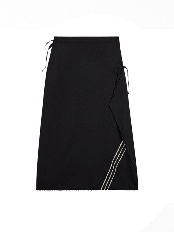 【Y-3 -ワイスリー】SPORT UNIFORM RAW CUT 3 STRIPES SKIRT / BLACK (スカート/ブラック)