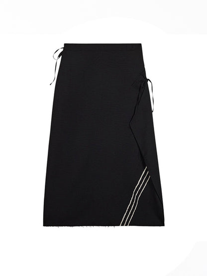 【Y-3 -ワイスリー】SPORT UNIFORM RAW CUT 3 STRIPES SKIRT / BLACK (スカート/ブラック)