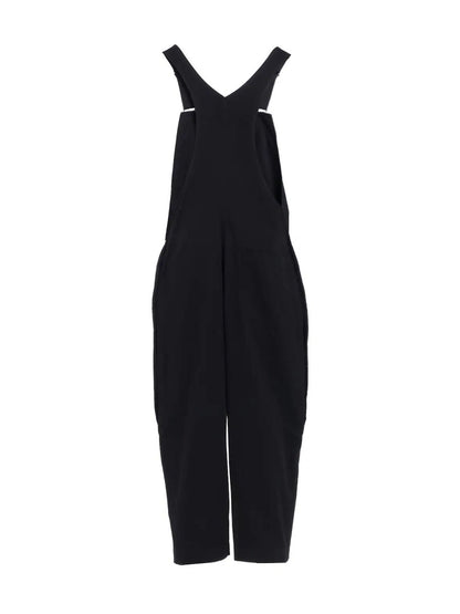 【Y's - ワイズ】[Y's BORN PRODUCT]  COTTON TWILL OVERALL / BLACK (ドレス/ブラック)