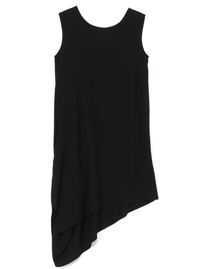 【Y's - ワイズ】RAYON BROAD LEFT FRONT GATHERED BLOUSE / Black(ワンピース/ブラック)